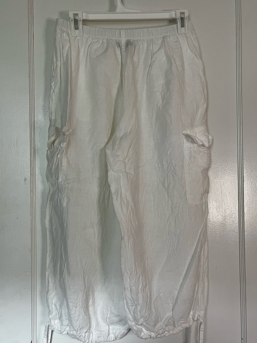 Flax linen crop pants